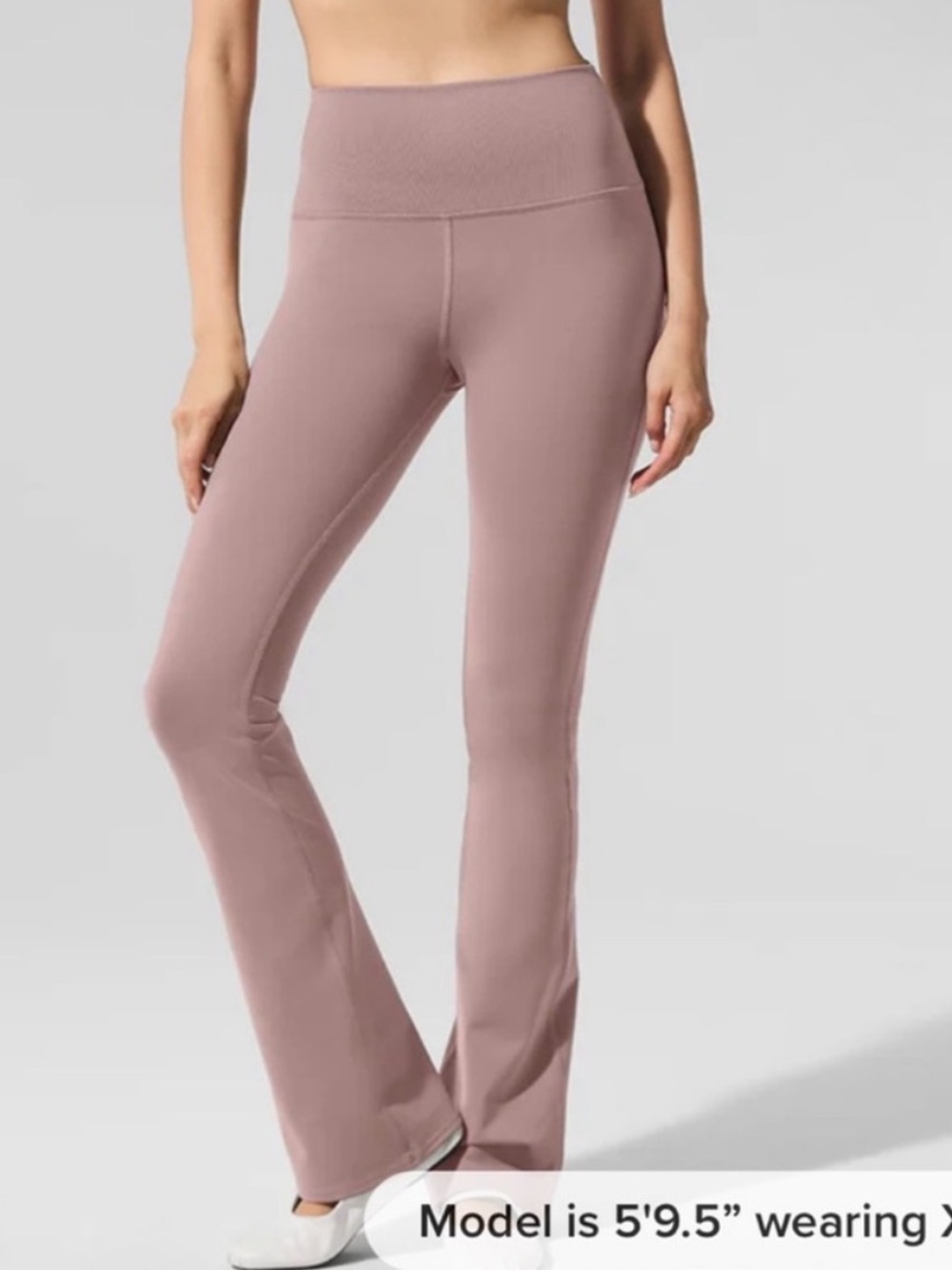 ALO Yoga High-Rise Flare Leggings in Dusty Rose